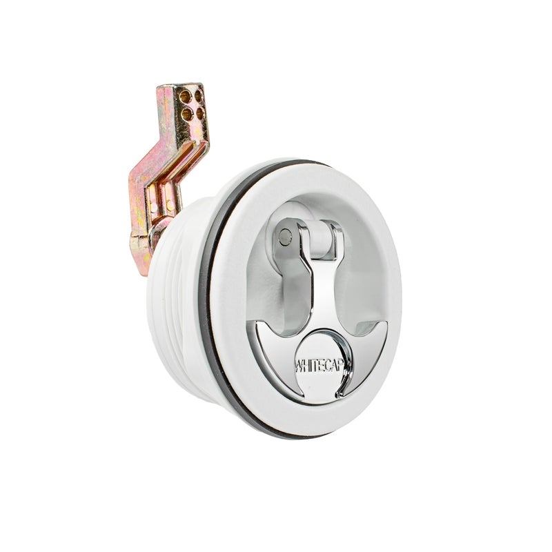 Whitecap S-0226WC T-Handle Latch with Keyed Lock - White-Chrome Plated - Image 1